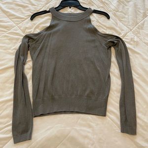 Cutout shoulder sweater